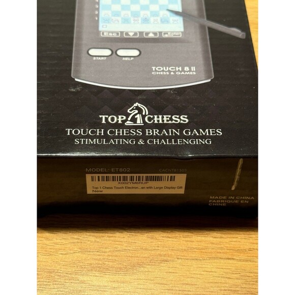 NEW TOP 1 CHESS Touch 8 Chess II & 8 Brain Games Handheld Electronic Game Stylus - Picture 4 of 6
